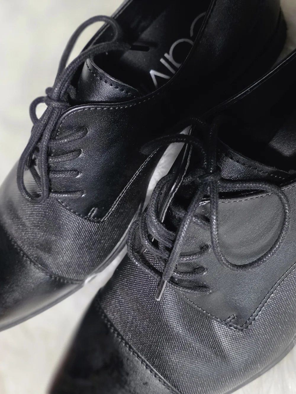 Calvin Klein Men's Black Lace-Up Flats